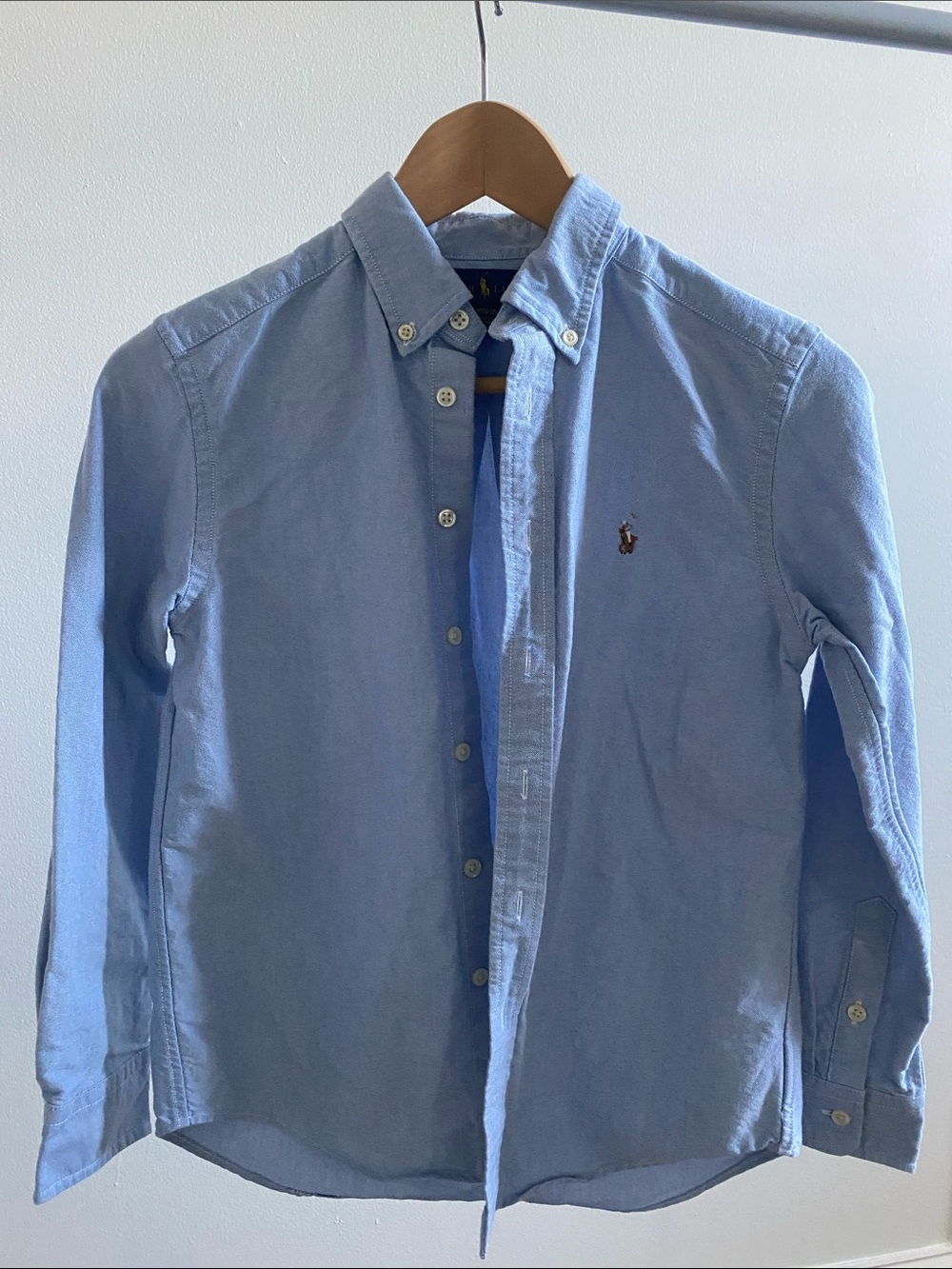 Boy’s Polo by Ralph Lauren Light Blue Button-Down Oxford Shirt Sz M (10/12)
